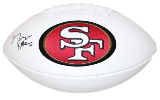 George Kittle Autographed San Francisco 49ers White Logo Football BAS 26070
