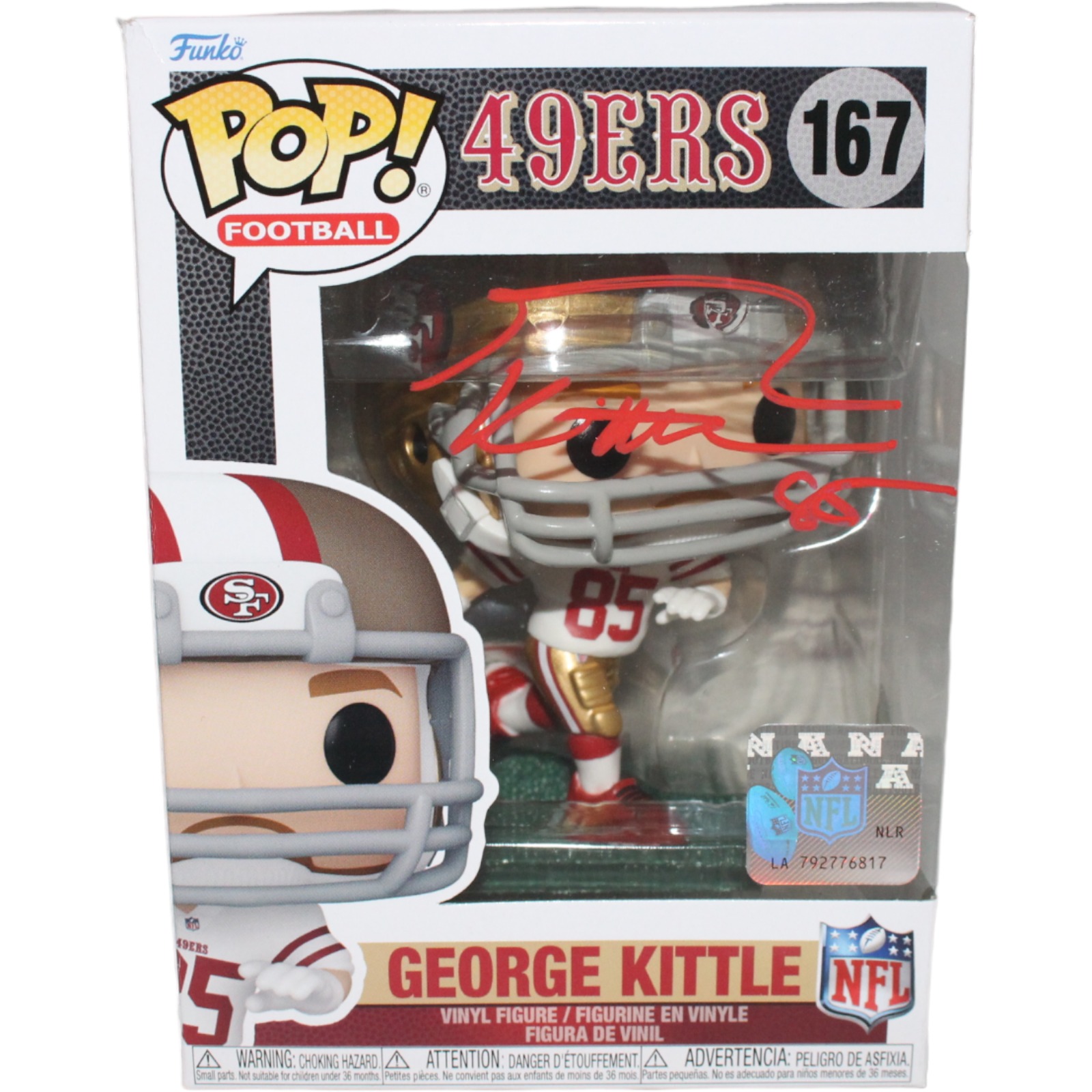 George Kittle Signed San Francisco 49ers Funko Pop! #167 Beckett