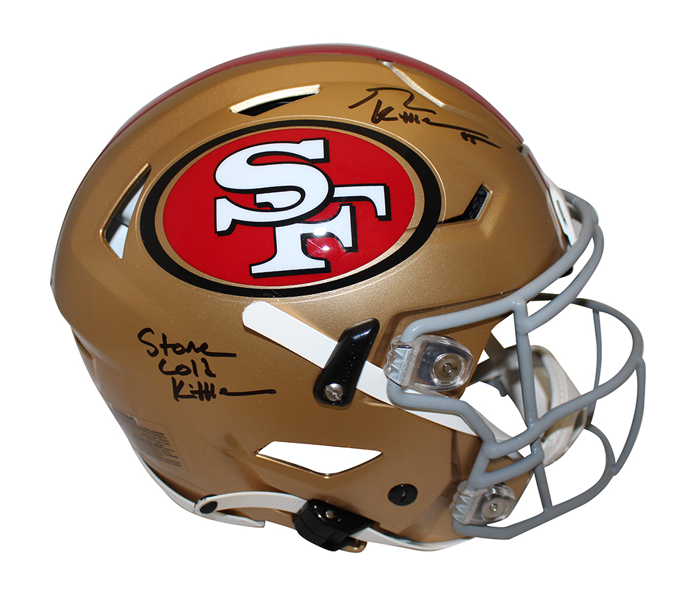 Kittle Signed 49ers Authentic Lunar Speed Flex Helmet BAS