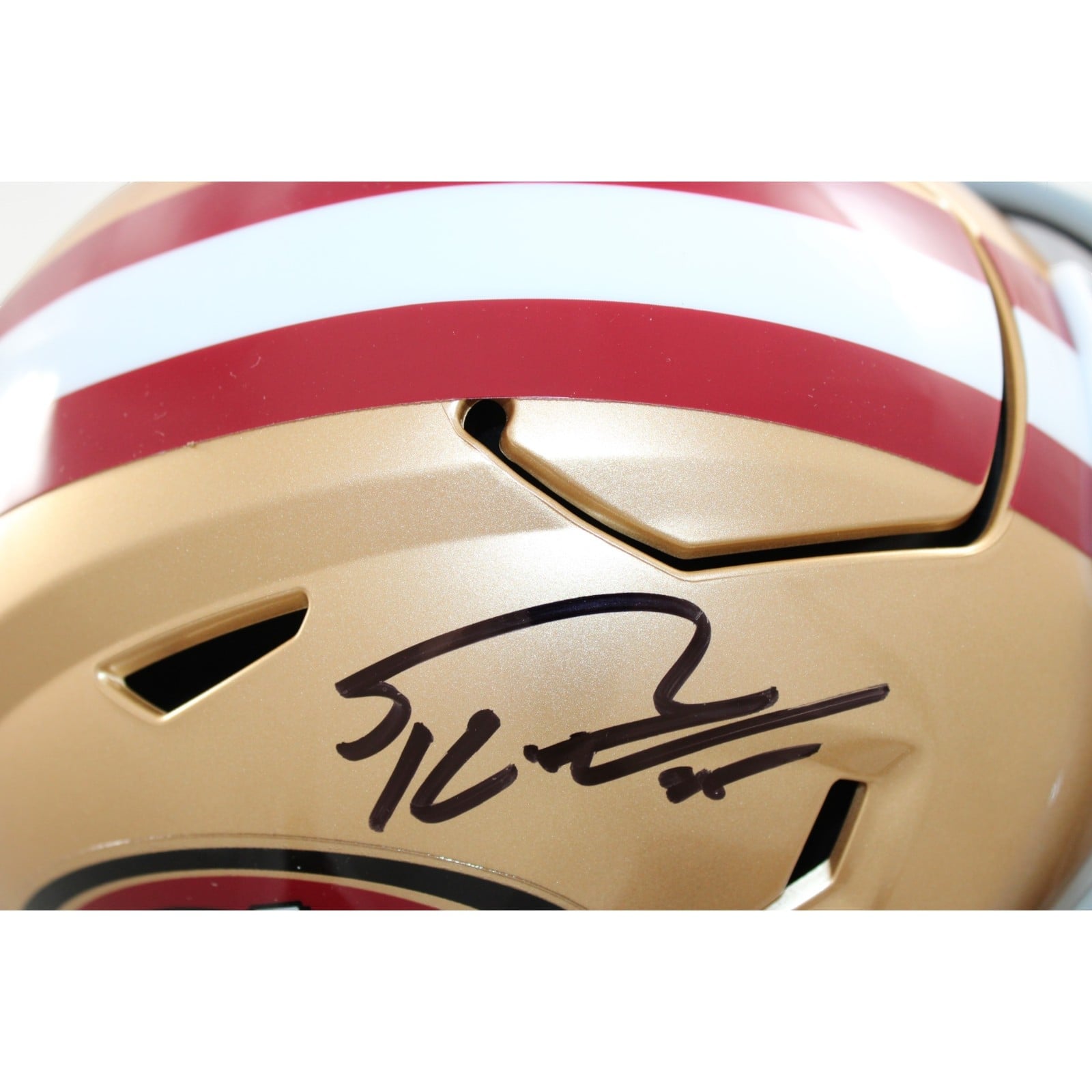 George Kittle Autographed San Francisco 49ers Helmet Mid-Size Midi Beckett 58558