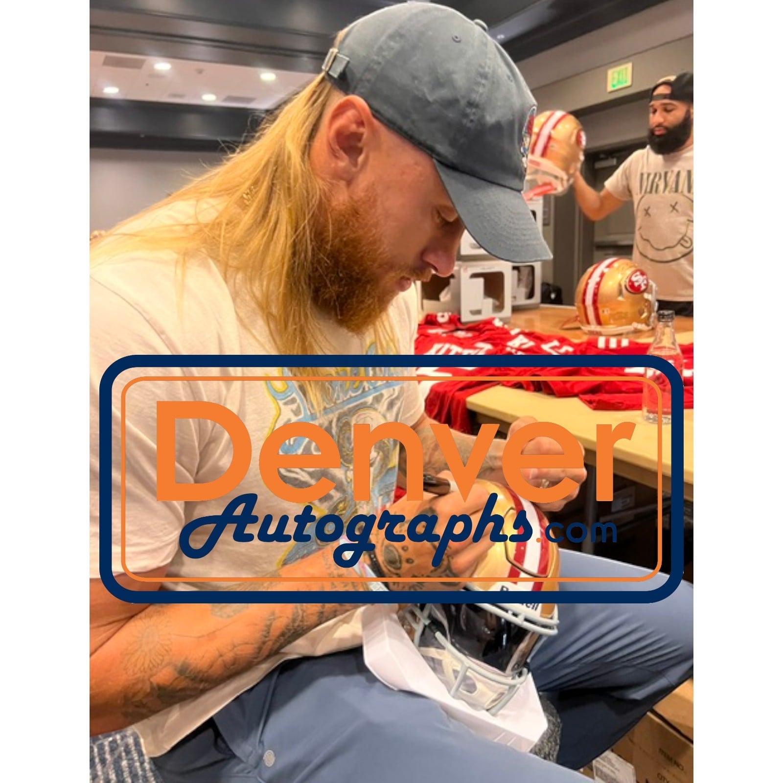 George Kittle Autographed San Francisco 49ers Helmet Mid-Size Midi Beckett 58558 7 George Kittle Autographed San Francisco 49ers Helmet Mid-Size Midi Beckett 58558