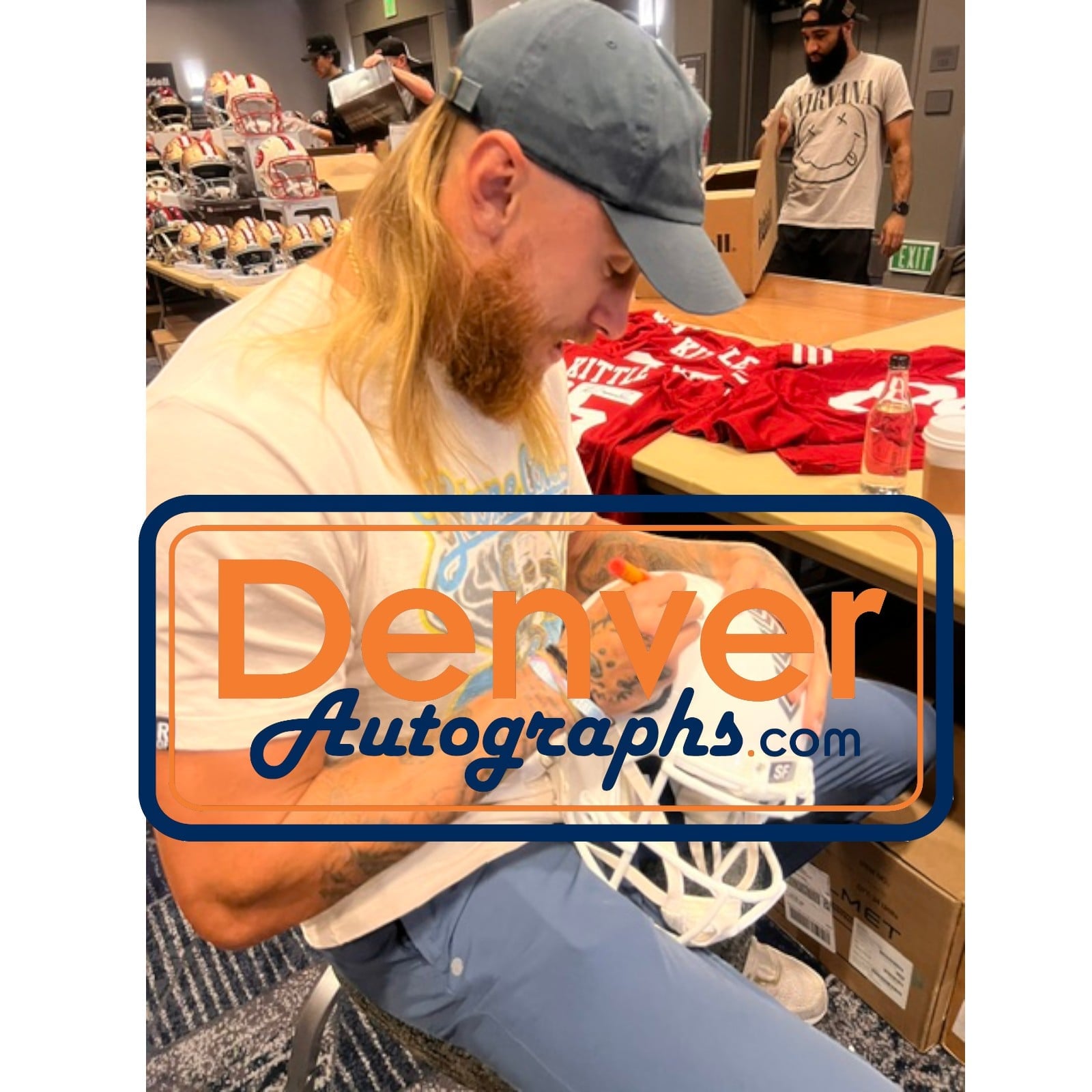 George Kittle Autographed San Francisco 49ers STS 2024 Helmet Pro Beckett 58563 7 George Kittle Autographed San Francisco 49ers STS 2024 Helmet Pro Beckett 58563