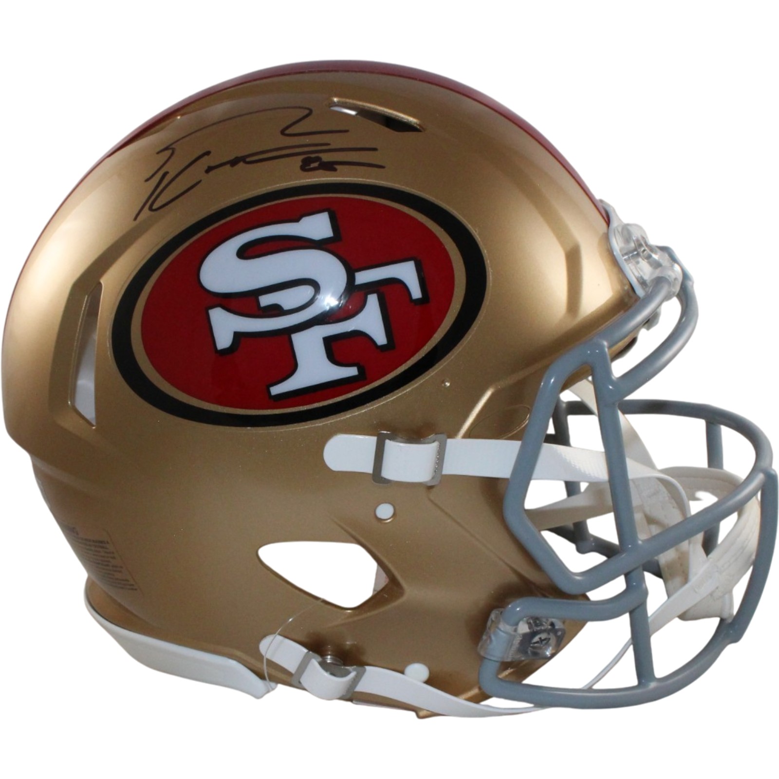 George Kittle Autographed San Francisco 49ers Authentic Helmet Beckett Witness 55457