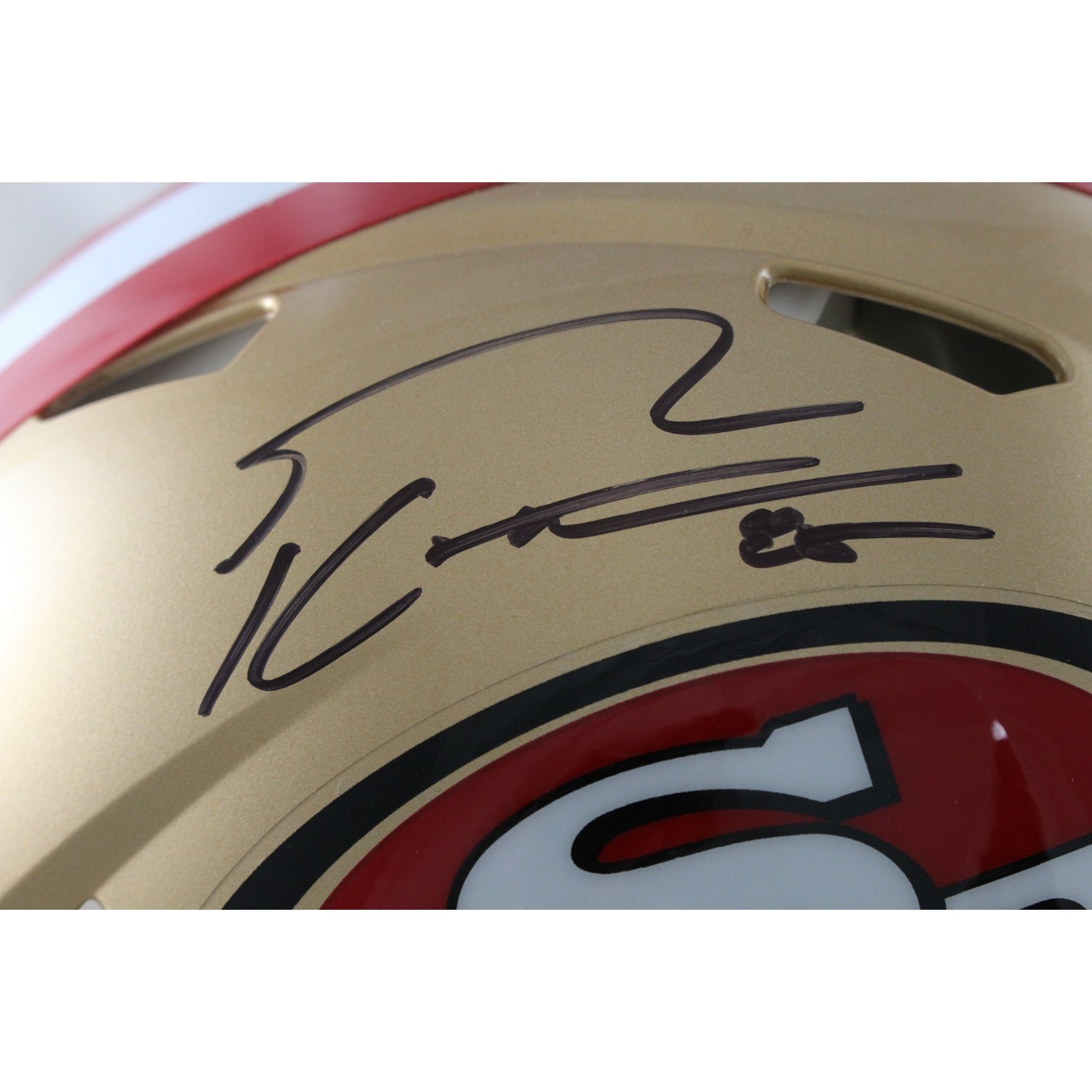 George Kittle Autographed San Francisco 49ers Authentic Helmet Beckett Witness 55457