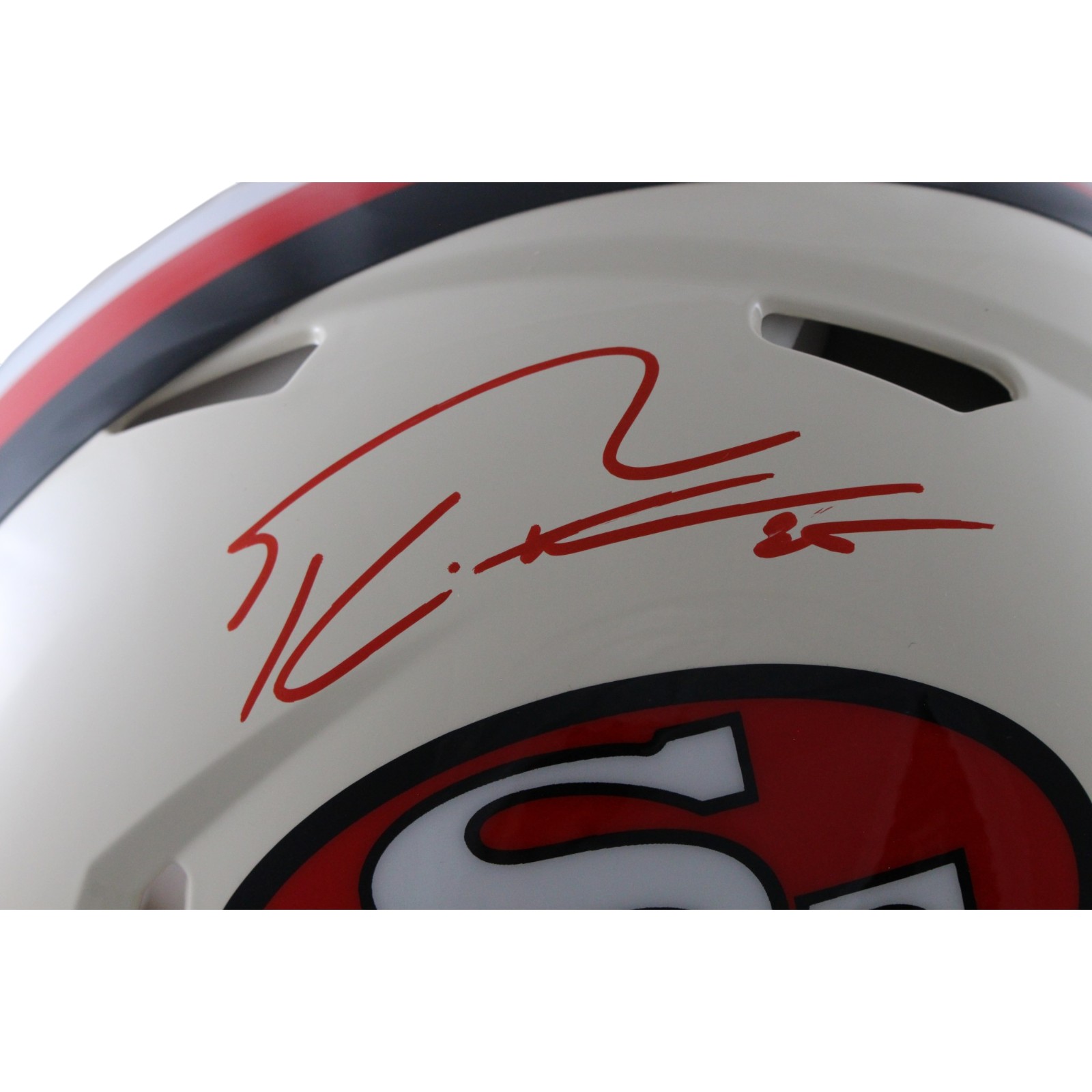George Kittle Signed San Francisco 49ers Authentic Retro Helmet Beckett Witness 55468