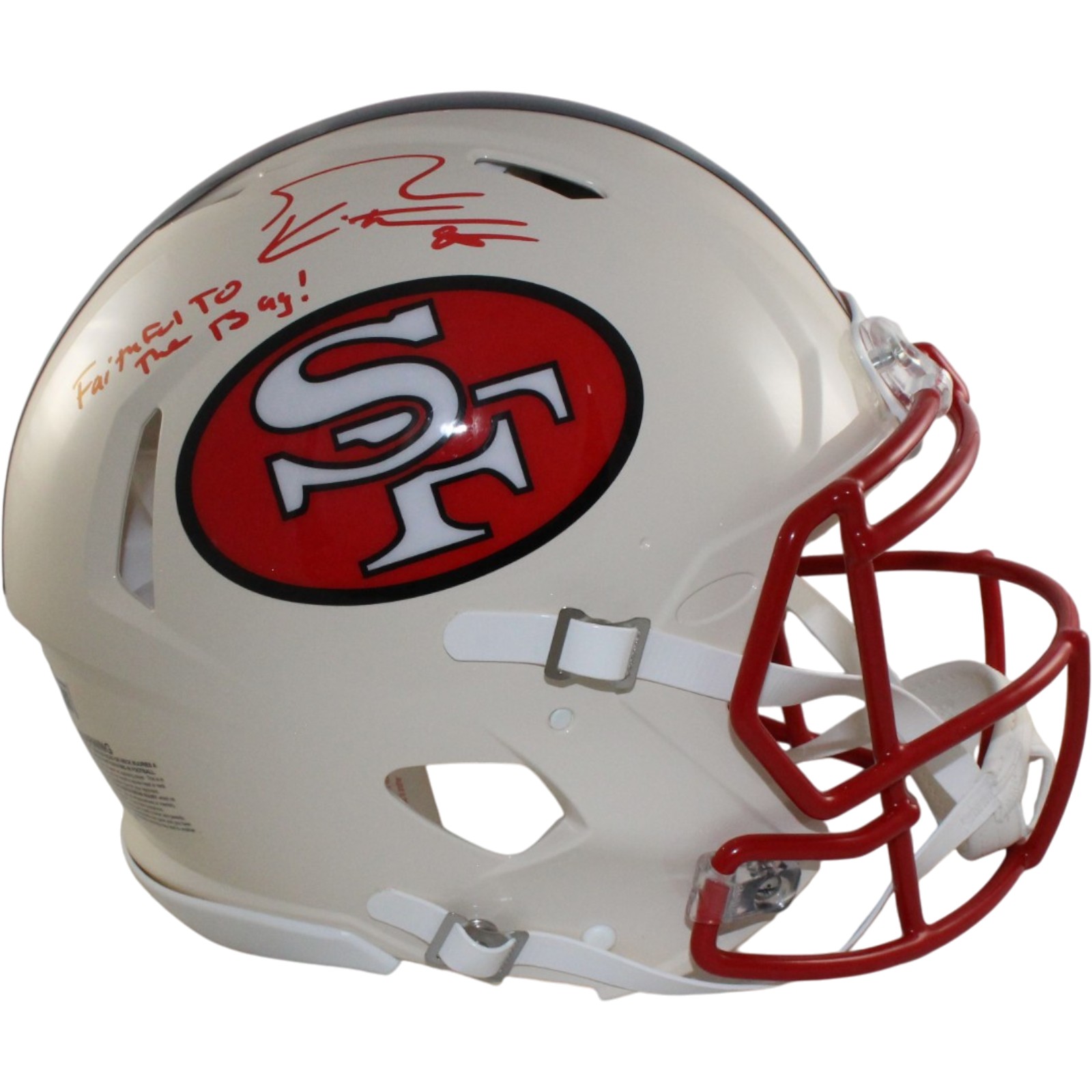 George Kittle Signed San Francisco 49ers Pro Retro Helmet Faithful to the Bay Beckett Witness 55472