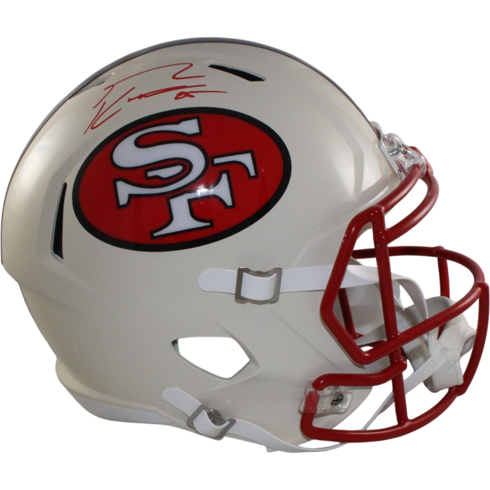 George Kittle Autographed San Francisco 49ers F/S Retro Helmet Beckett Witness 55475