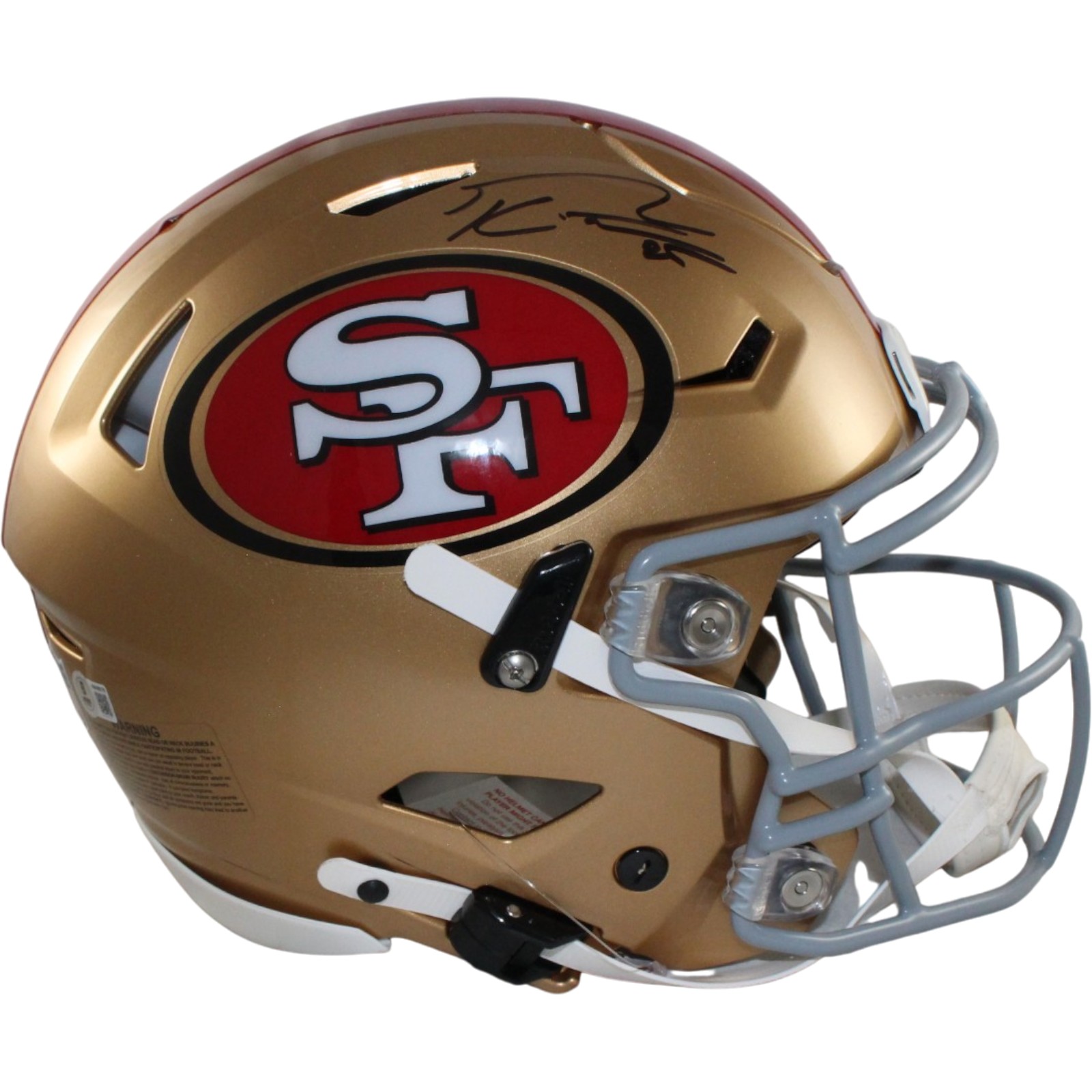 George Kittle Autographed San Francisco 49ers SpeedFlex Helmet Beckett Witness 55467