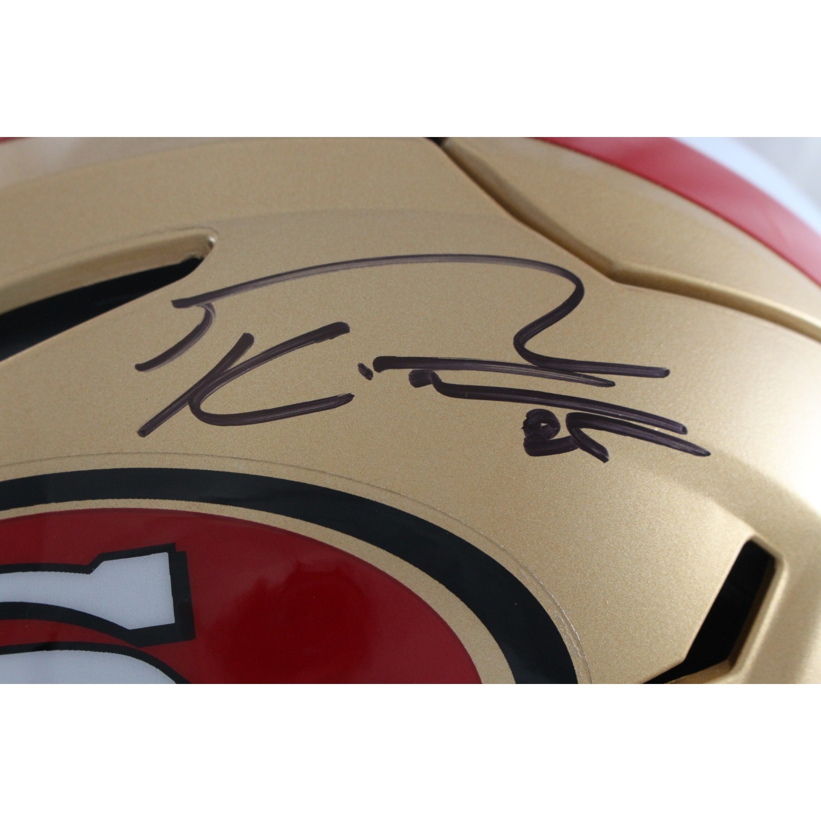 George Kittle Autographed San Francisco 49ers SpeedFlex Helmet Beckett Witness 55467