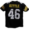 George Kittle Autographed/Signed College Style Black XL Jersey BAS 26106
