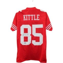 George Kittle Autographed/Signed San Francisco 49ers Red Jersey Beckett 58532