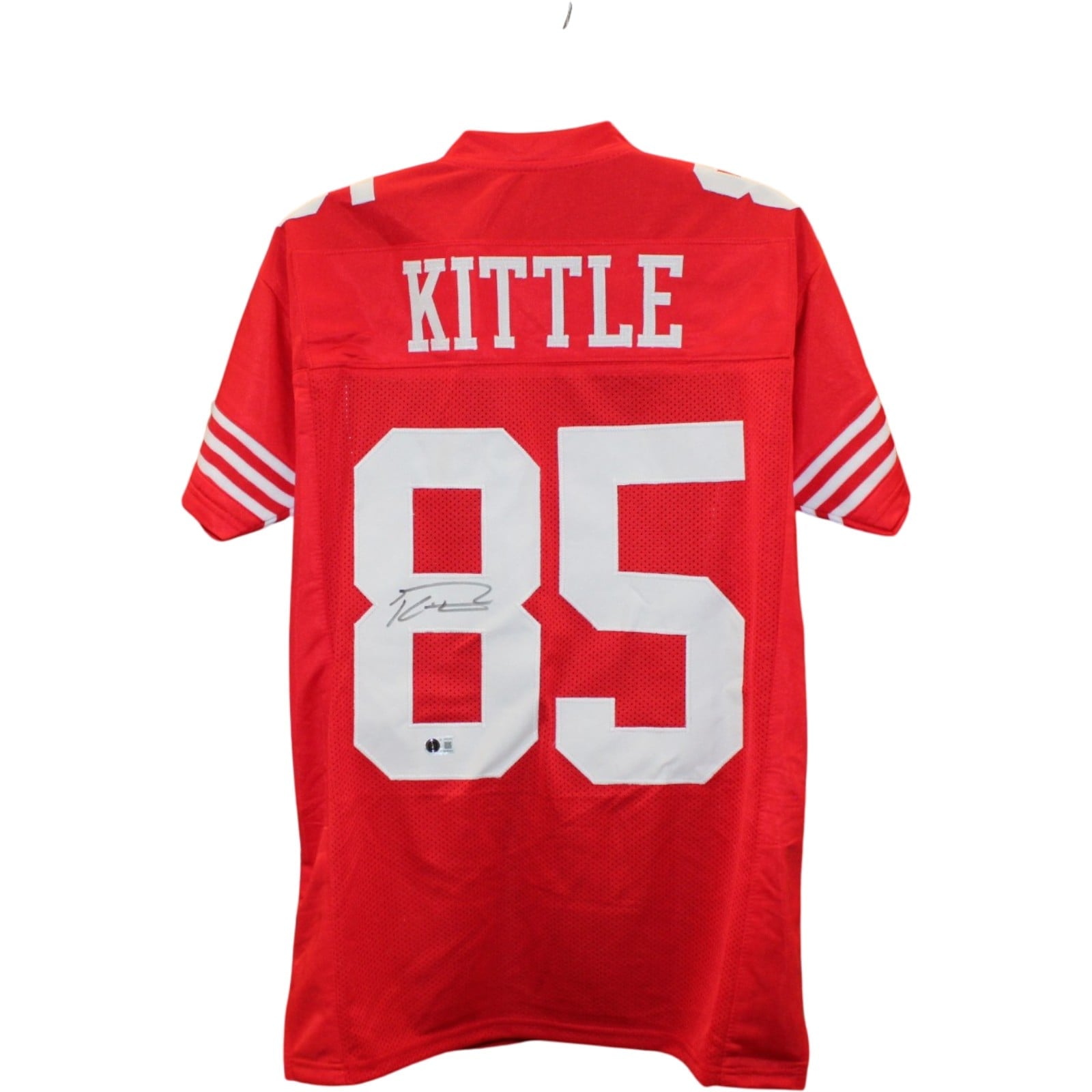 George Kittle Autographed/Signed San Francisco 49ers Red Jersey Beckett 58532