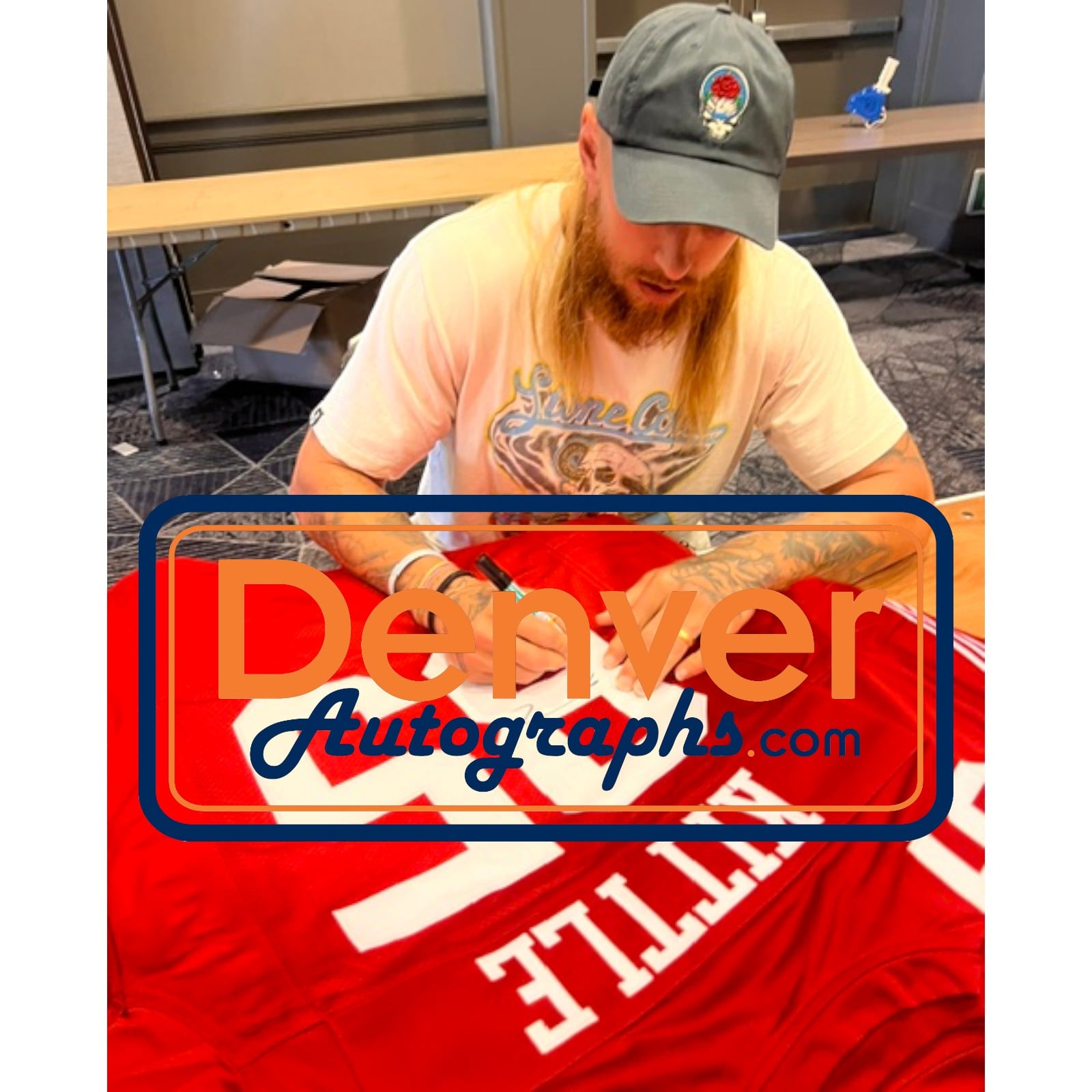 George Kittle Autographed/Signed San Francisco 49ers Red Jersey Beckett 58532 5 George Kittle Autographed/Signed San Francisco 49ers Red Jersey Beckett 58532