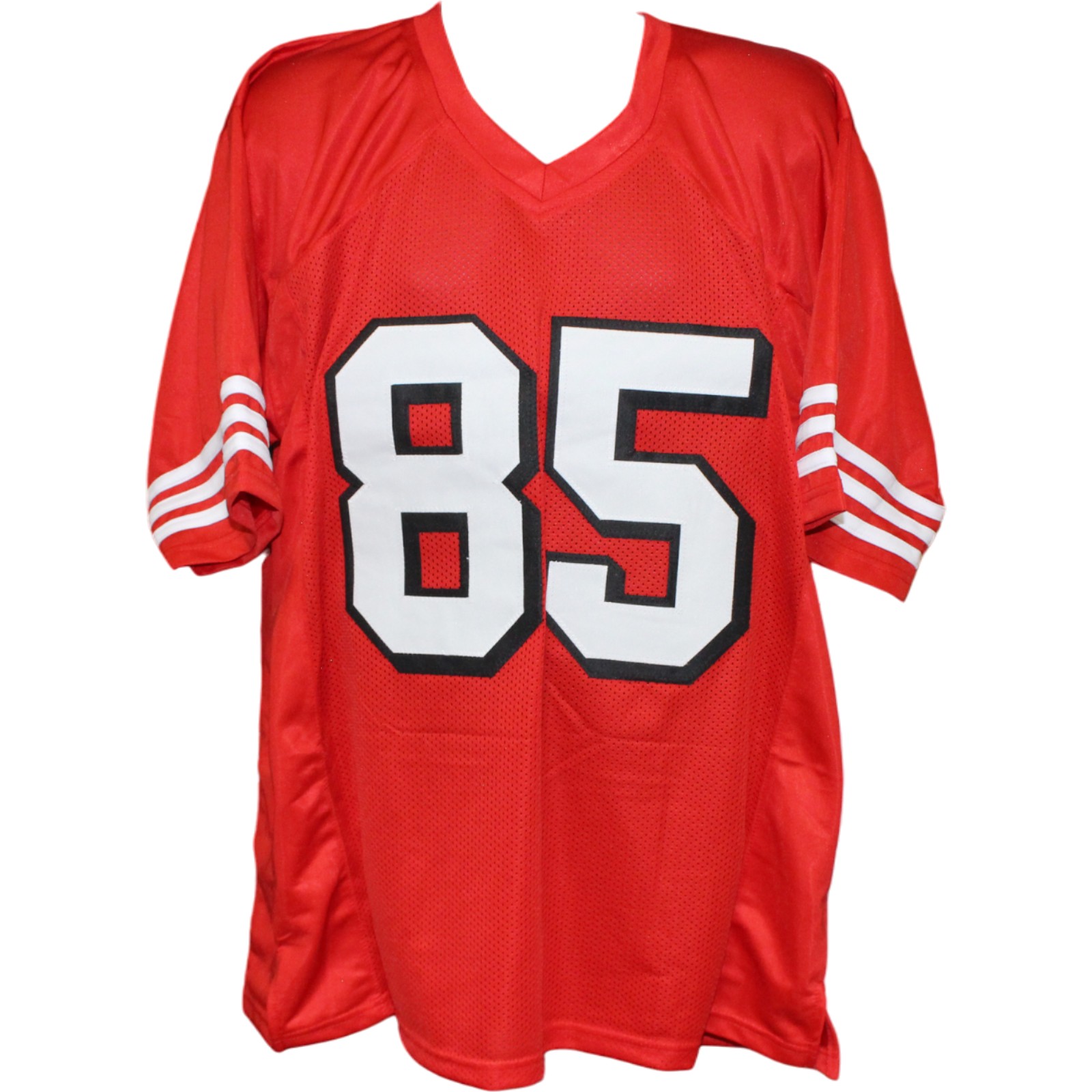 George Kittle Autographed/Signed Pro Style Red XL Jersey Beckett Witness 53431 4 George Kittle Autographed/Signed Pro Style Red XL Jersey Beckett Witness 53431