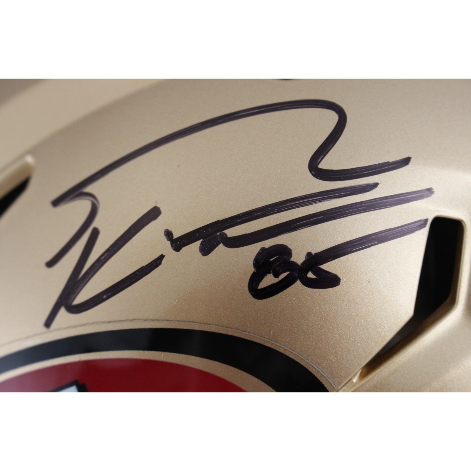 George Kittle Autographed San Francisco 49ers Mid-Size Midi Helmet Beckett 53417 2 George Kittle Autographed San Francisco 49ers Mid-Size Midi Helmet Beckett 53417