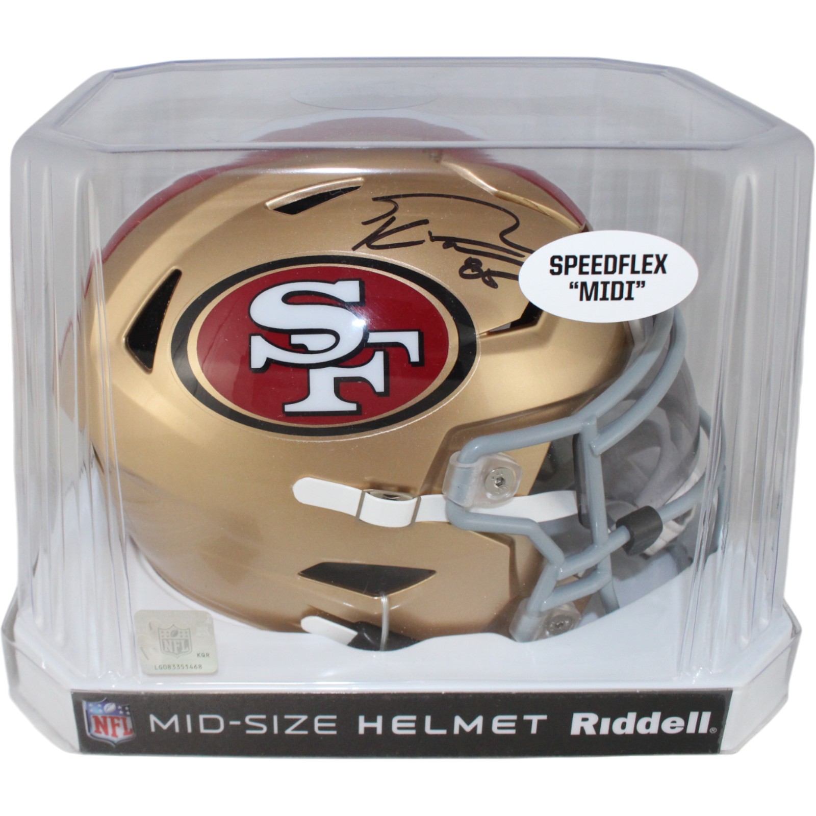 George Kittle Autographed San Francisco 49ers Mid-Size Midi Helmet Beckett 53417 4 George Kittle Autographed San Francisco 49ers Mid-Size Midi Helmet Beckett 53417