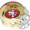 George Kittle Autographed San Francisco 49ers Chrome Mini Helmet BAS 26097