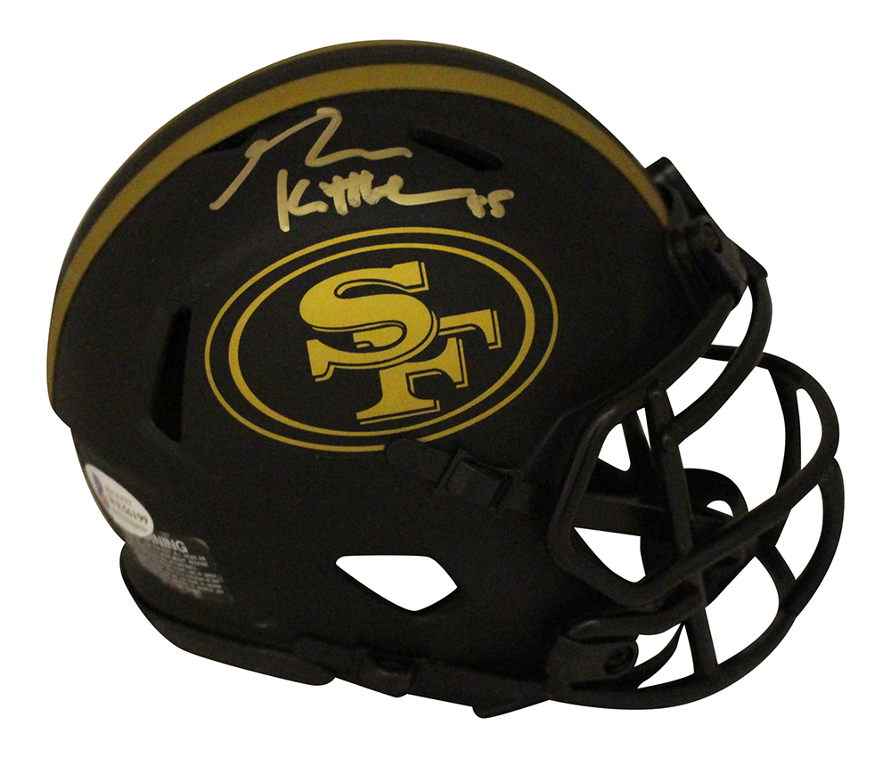George Kittle Autographed San Francisco 49ers Eclipse Mini Helmet BAS 30006