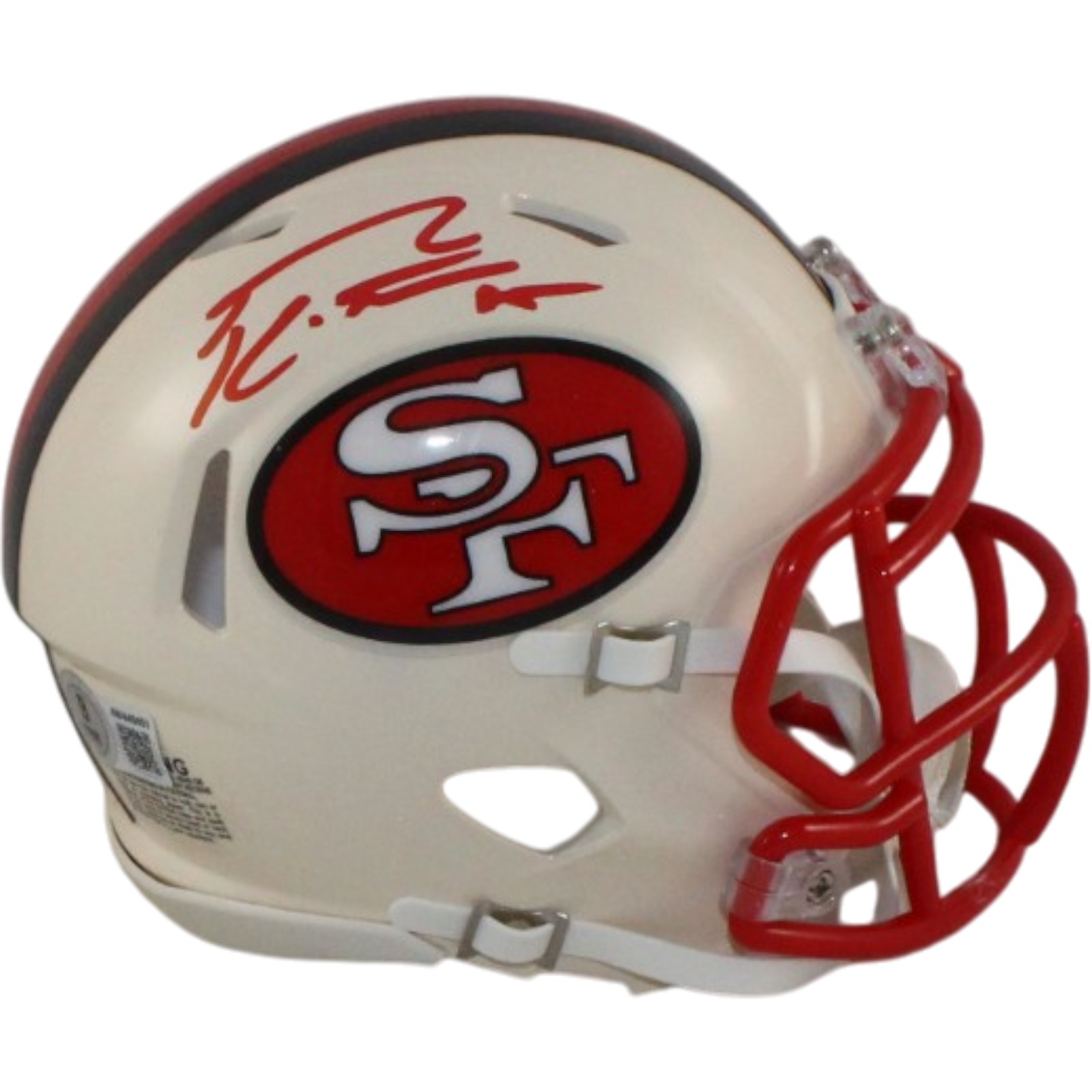 George Kittle Autographed San Francisco 49ers Mini Helmet Beckett Witness 55459