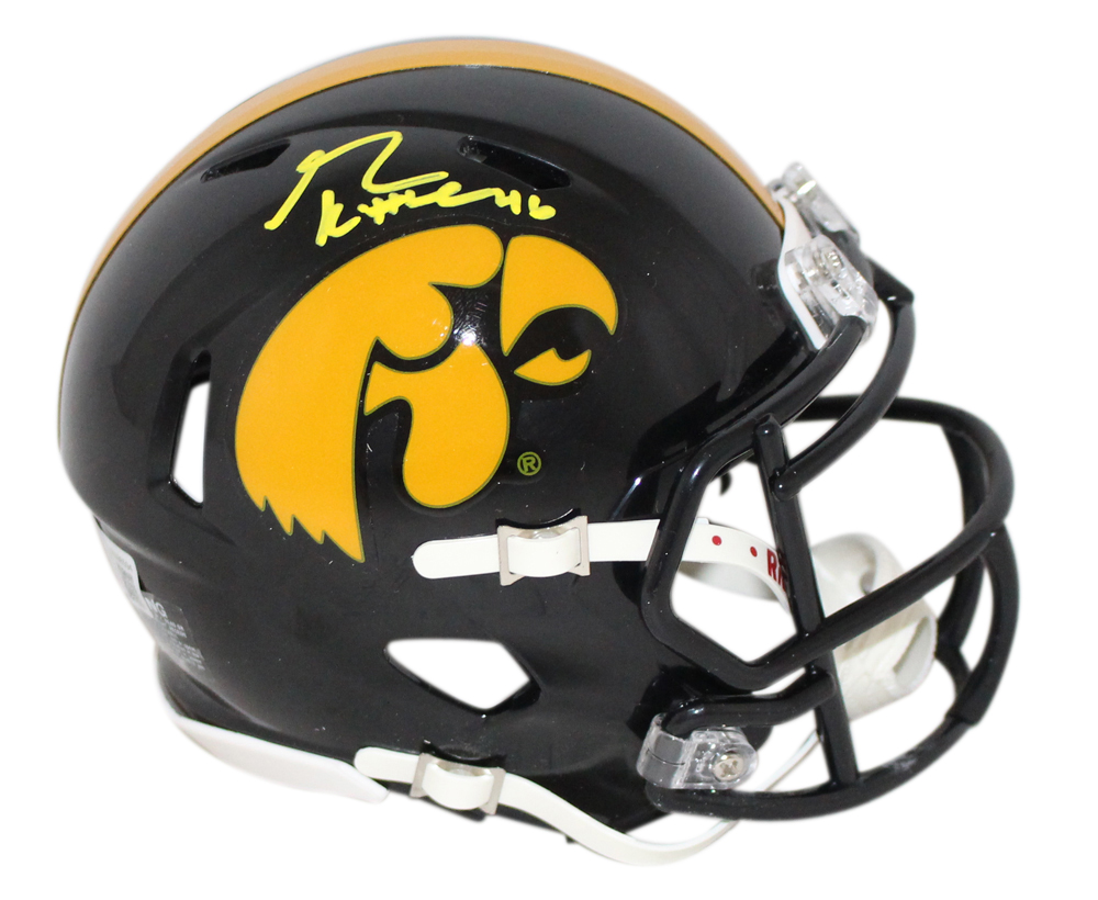 George Kittle Autographed Iowa Hawkeyes Mini Helmet Beckett BAS