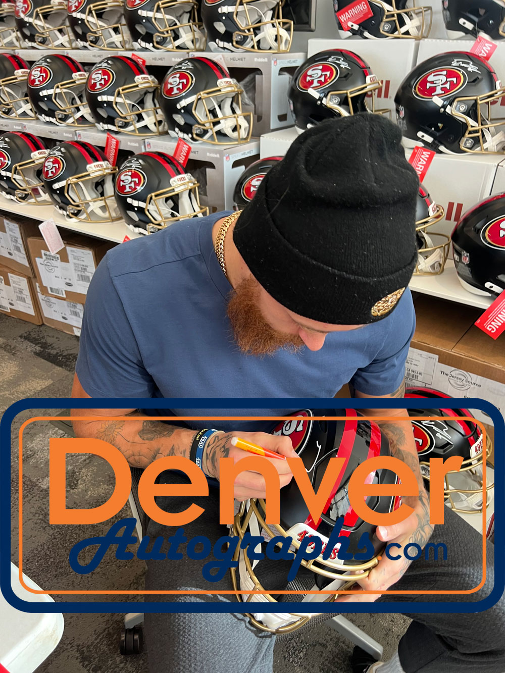 George Kittle Signed San Francisco 49ers SpeedFlex Rivalries Helmet BAS W 53430 7 George Kittle Signed San Francisco 49ers SpeedFlex Rivalries Helmet BAS W 53430