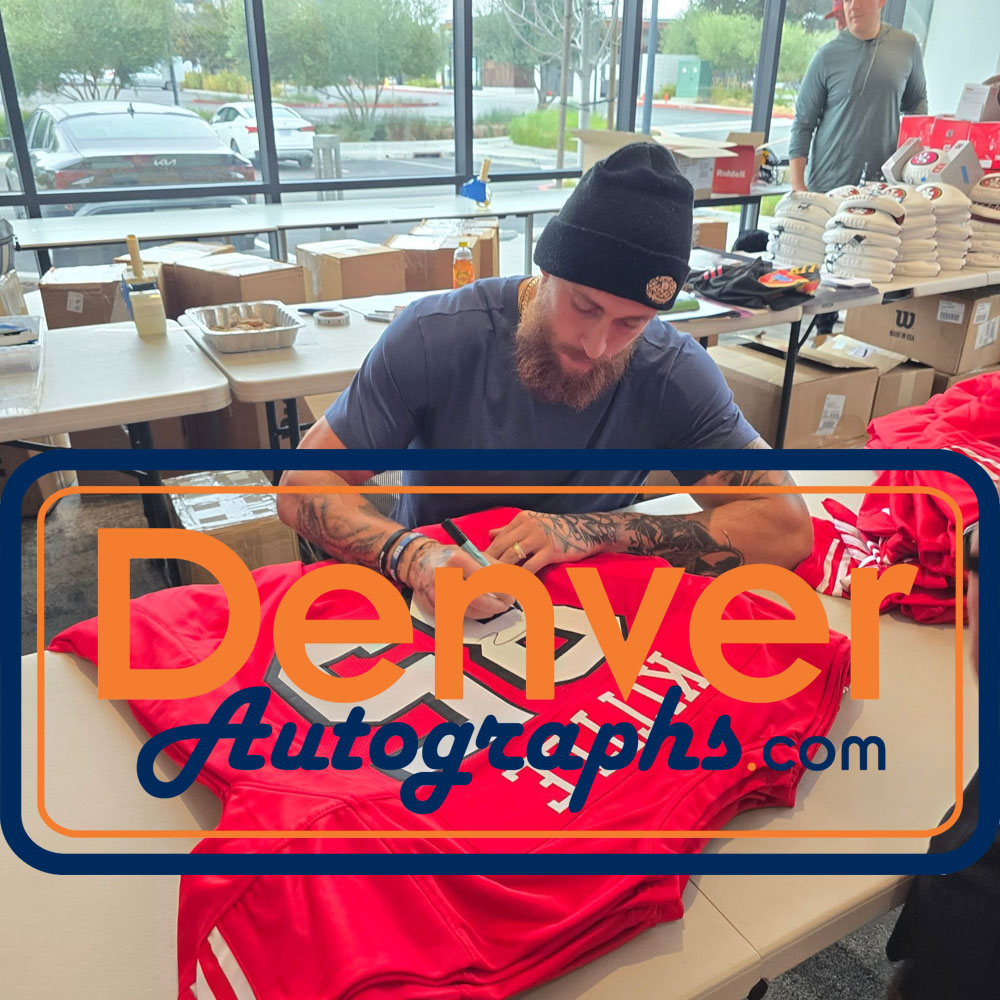George Kittle Autographed/Signed Pro Style Red XL Jersey Beckett Witness 53431 5 George Kittle Autographed/Signed Pro Style Red XL Jersey Beckett Witness 53431