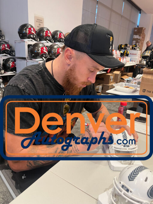 George Kittle Autographed San Francisco 49ers 24 STS Mini Helmet Beckett 48863