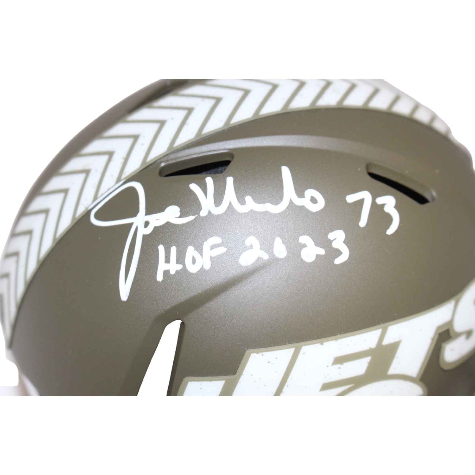 Joe Klecko Autographed/Signed New York Jets Salute Mini Helmet Beckett