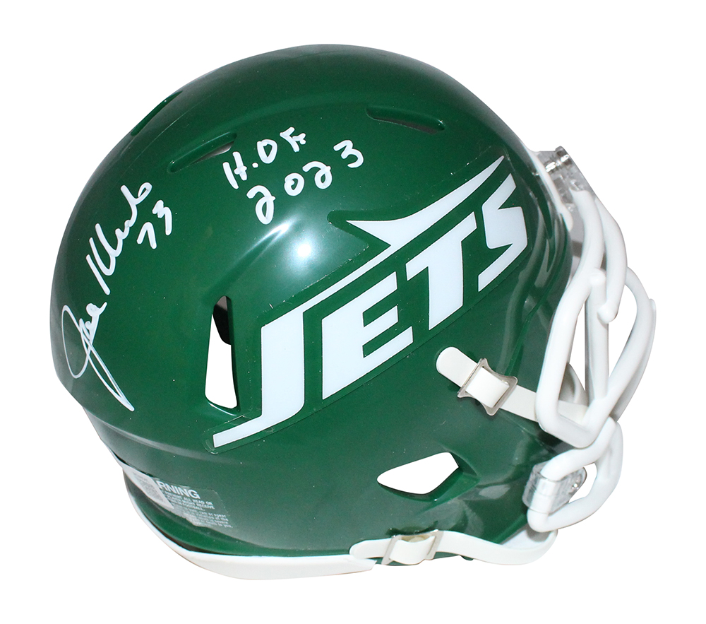 Joe Klecko Autographed/Signed New York Jets TB Mini Helmet Beckett 