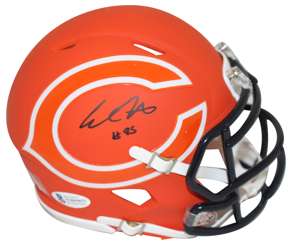 Cole Kmet Autographed/Signed Chicago Bears AMP Mini Helmet BAS 28174