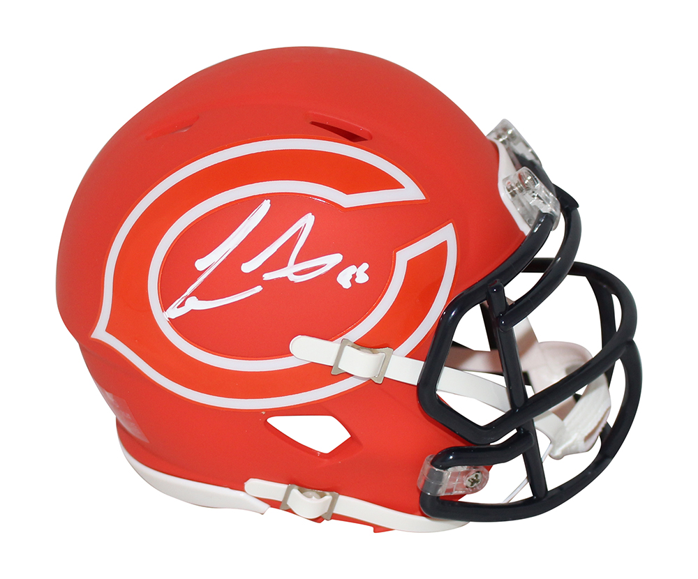Cole Kmet Autographed/Signed Chicago Bears Amp Speed Mini Helmet BAS