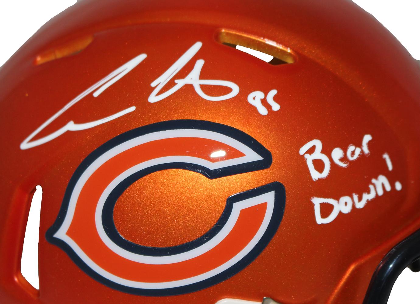 Cole Kmet Autographed Chicago Bears Flash Mini Helmet Bear Down BAS