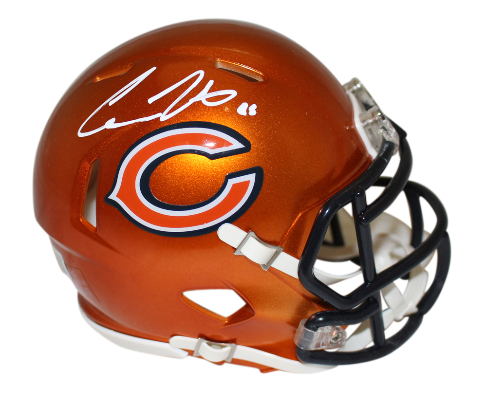 Cole Kmet Autographed/Signed Chicago Bears Flash Mini Helmet Beckett