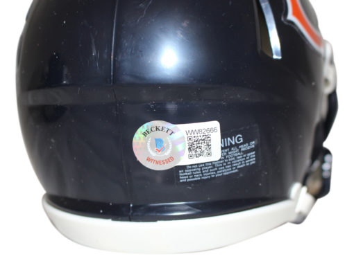 Cole Kmet Autographed/Signed Chicago Bears Speed Mini Helmet Beckett