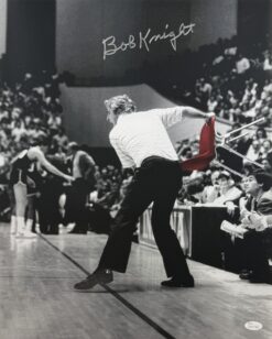Bobby Knight Autographed/Signed Indiana Hoosiers 16x20 Photo Chair JSA 56181