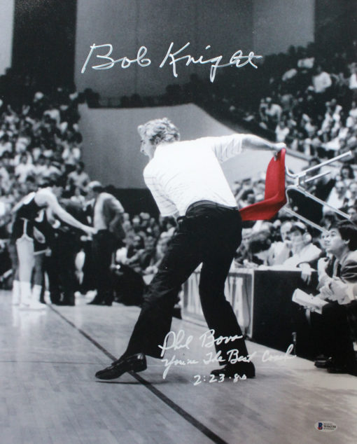Bob Knight & Phil Bova Autographed Indiana Hoosiers 16x20 Photo BAS 26612