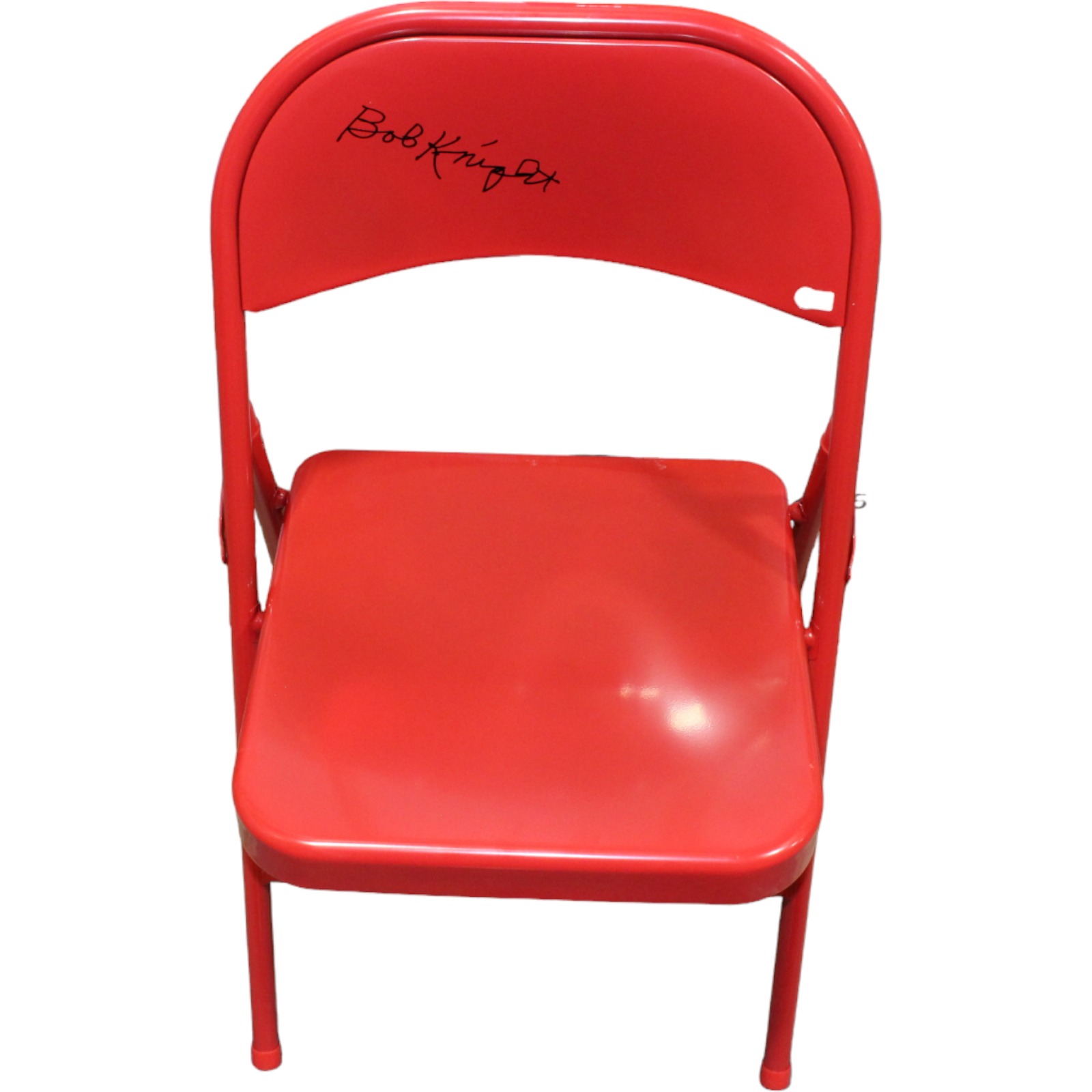 Bobby Knight Autographed/Signed Indiana Hoosiers Red Folding Chair BAS