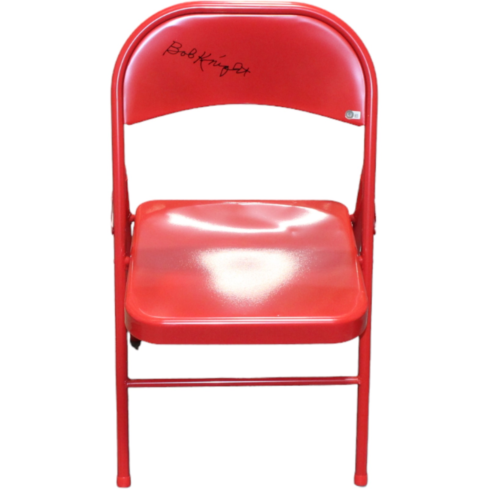 Bobby Knight Autographed/Signed Indiana Hoosiers Red Folding Chair BAS