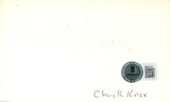 Chuck Knox Autographed/Signed Seattle Seahawks Index Card BAS 45388