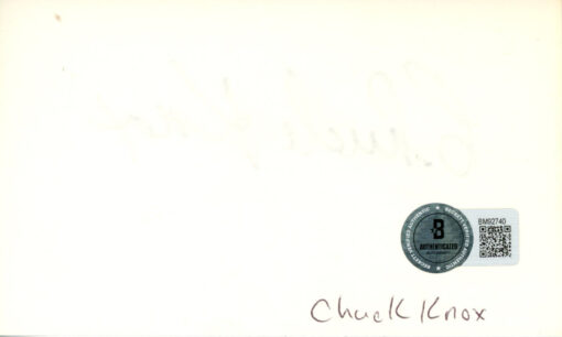 Chuck Knox Autographed/Signed Seattle Seahawks Index Card BAS 45388