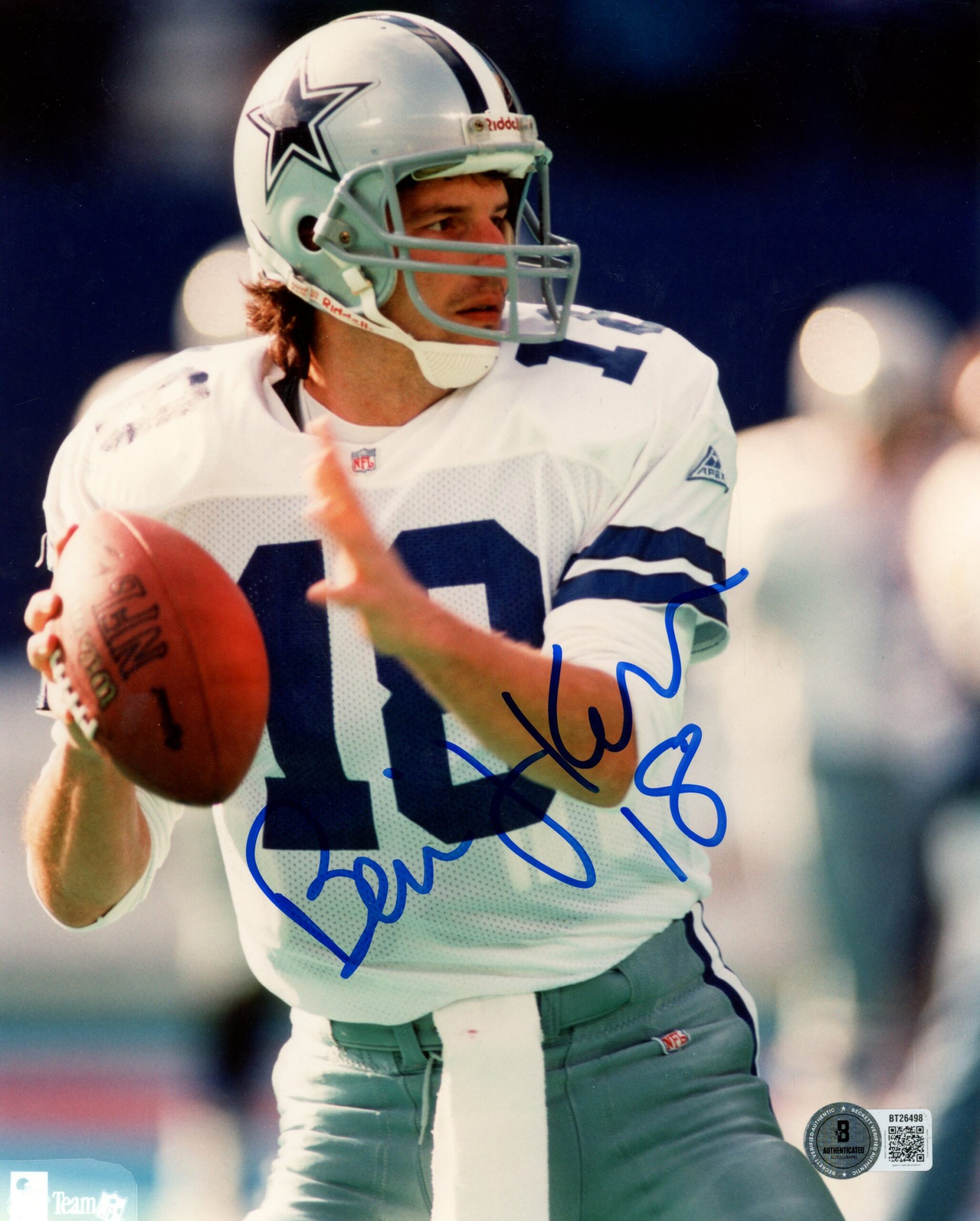 Bernie Kosar Autographed Dallas Cowboys 8x10 Photo Beckett 56818