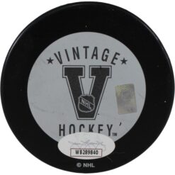 Olaf Kotzig Autographed Washington Capitals Logo Puck Olie The Goalie JSA 53999