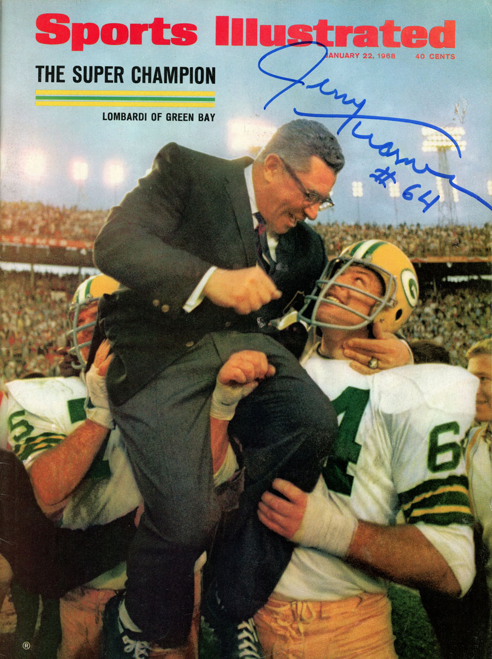 Jerry Kramer Autographed Sports Illustrated Magazine 1/22/1968 JSA