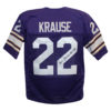 Paul Krause Autographed/Signed Pro Style Purple XL Jersey HOF JSA 26745