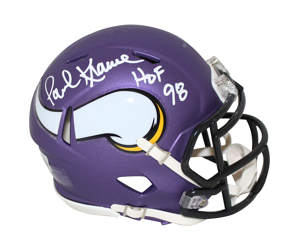 Paul Krause Autographed/Signed Minnesota Vikings 8x10 Photo HOF BAS 