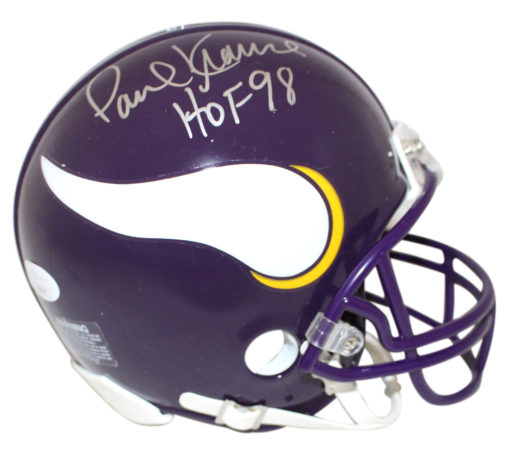 Paul Krause Autographed/Signed Minnesota Vikings Mini Helmet HOF JSA 24580