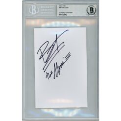 Bert Kreischer Autographed/Signed The Machine 4x6 Index Card Slab Beckett 54558
