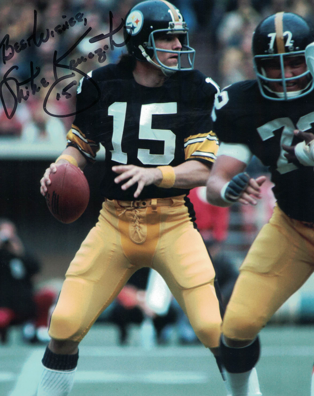 Mike Kruczek Autographed/Signed Pittsburgh Steelers 8x10 Photo 30247