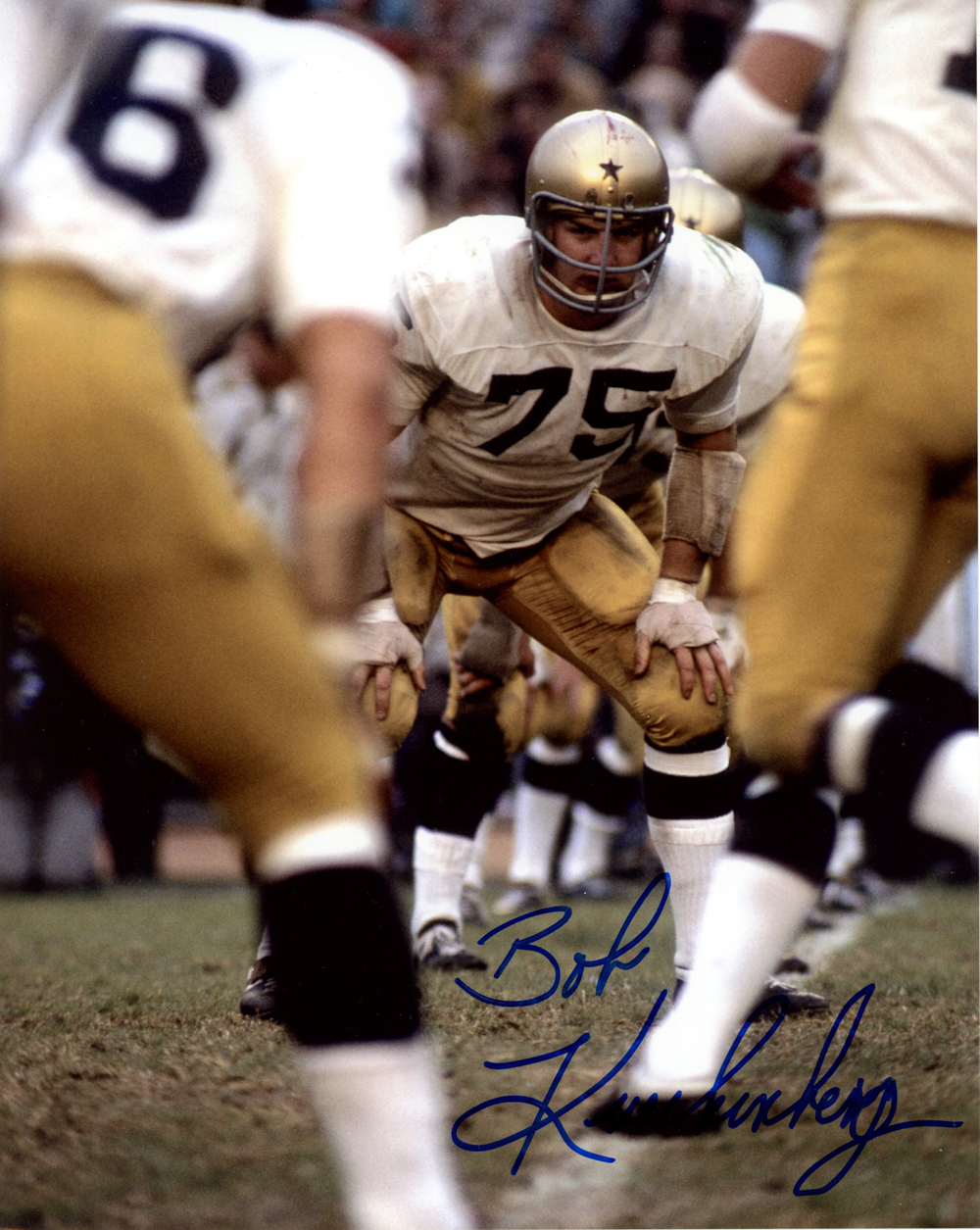 Bob Kuechenberg Autographed Notre Dame Fighting Irish 8x10 Photo