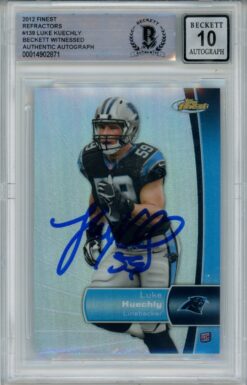 Luke Kuechly Signed Panthers 2012 Finest Refractor #139 Beckett Auto 10